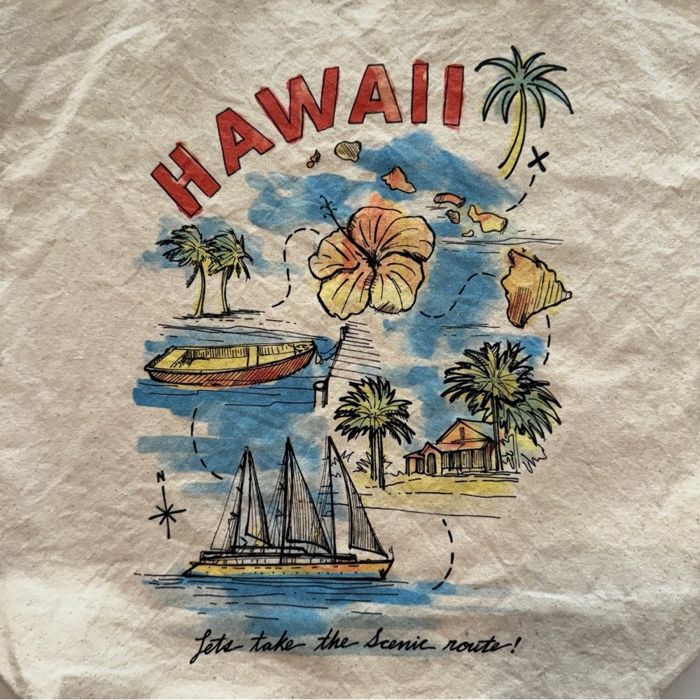 Hawaii Canvas Tote Bag - Picture 2 of 4